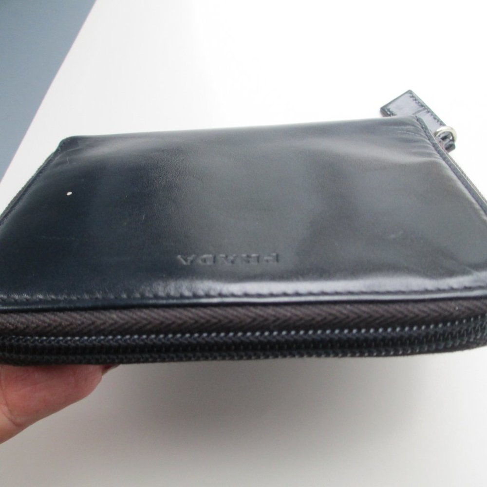 Vintage  Prada leather zip around wallet authentic